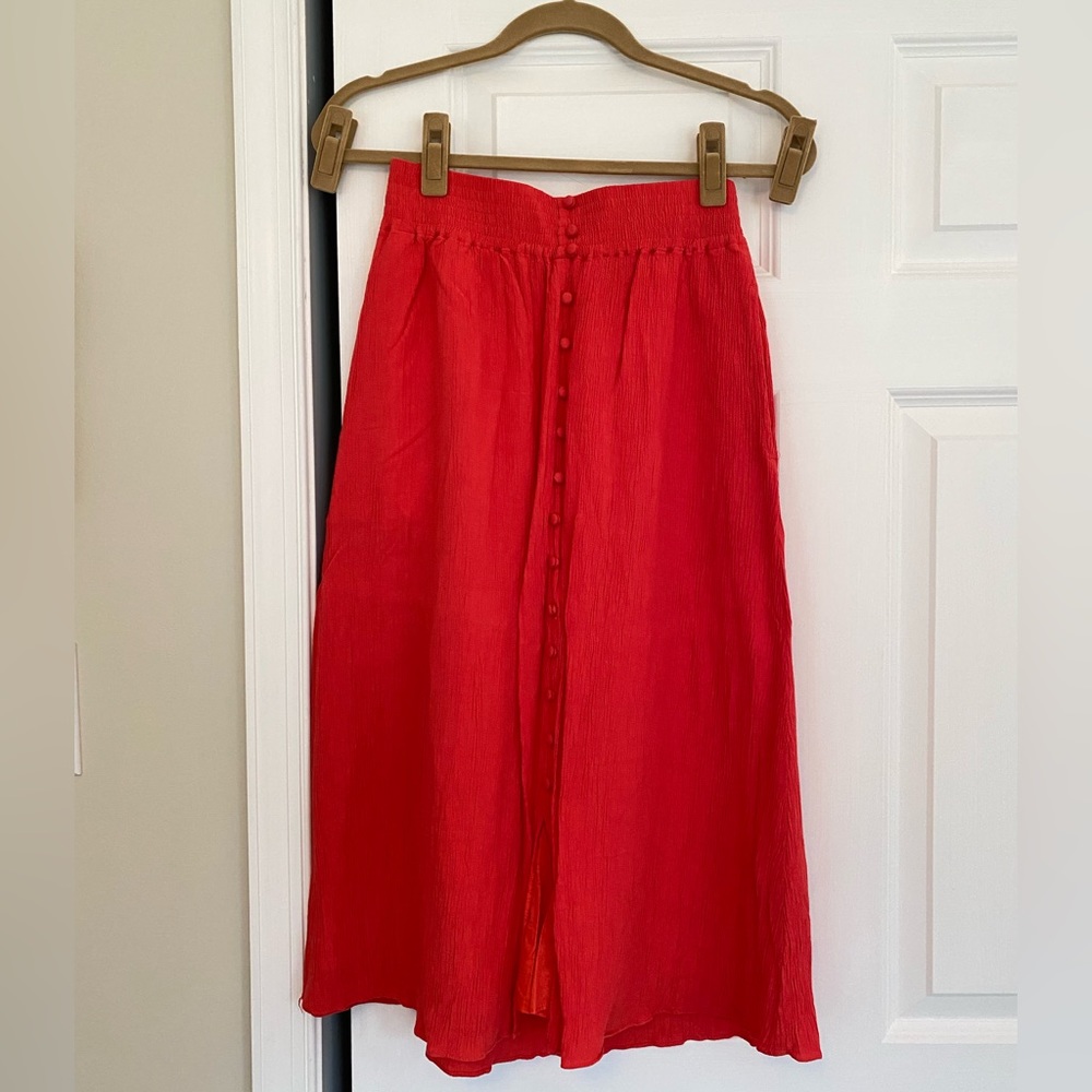 Madewell Coral Maxi Skirt